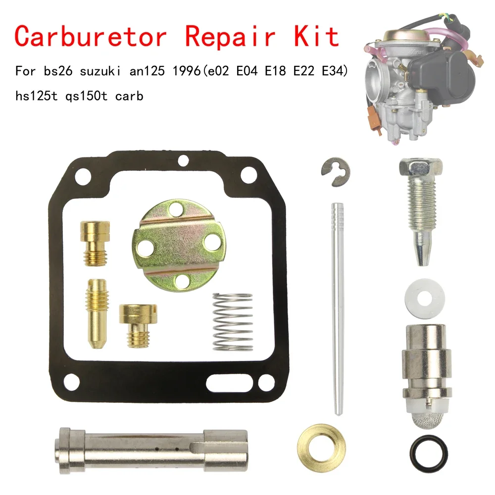 Carburetor pd26jy-3 Repair Kit For bs26 suzuki burgman125 an125 (e02 E04 E18 E22 E34) hs125t qs150t 1995-2007 carb