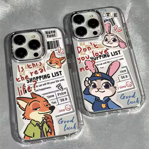 Zootopia Phone Case for Xiaomi Mi 15 14T12T 11T 11 Lite Poco X7 X6 F5 F6 X5 X4 X3 GT Pro 5G Transparent Soft Cover couple Cute