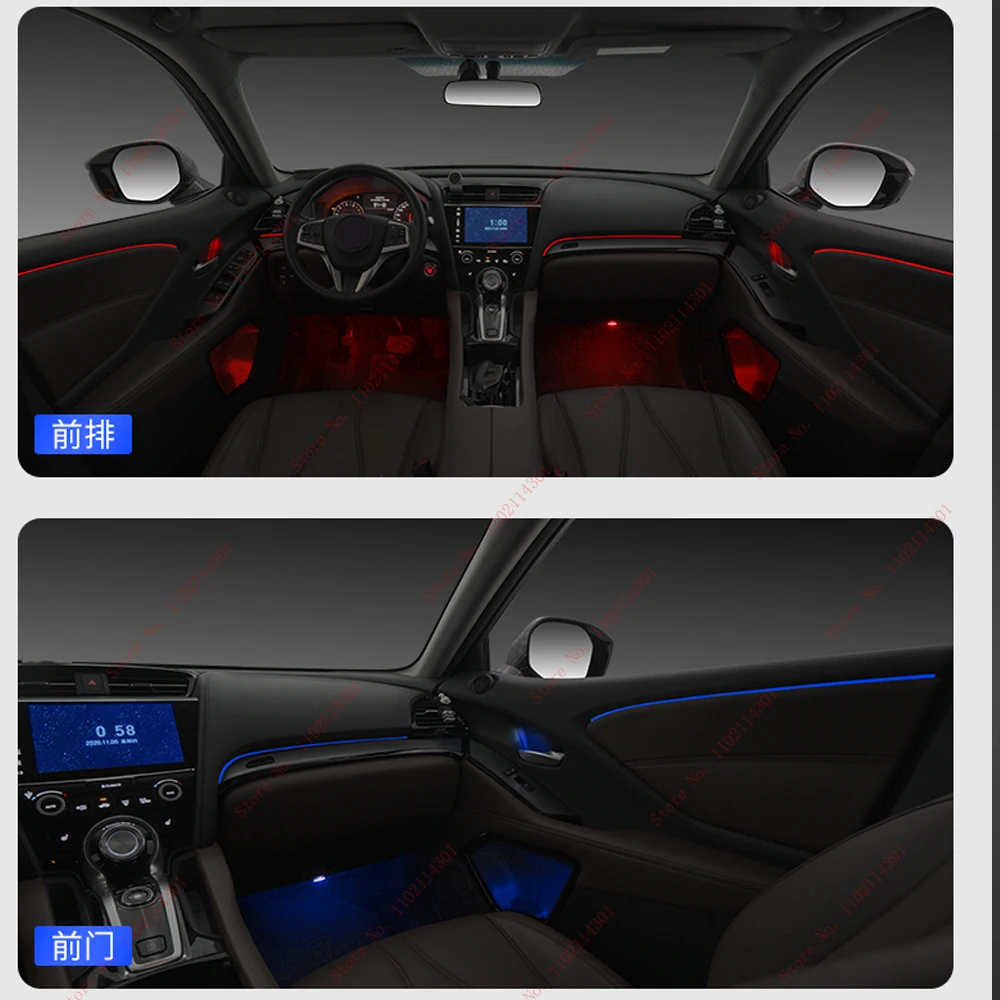 Fit for Honda Acura 2016-2021 CDX 64 Color Wireless Ambient Light LCD instrument panel screen control Inter door Ambient light