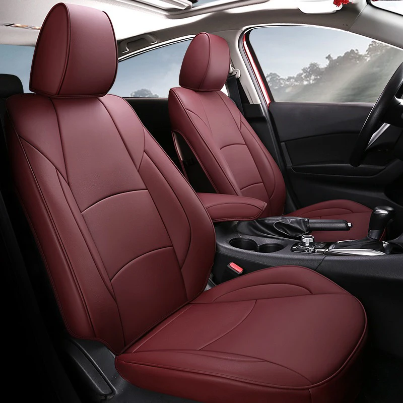 Custom Fit Car Seat Cover For Mazda 3 AXELA 2014-2024 Leather Seat Cushion Waterproof Protection Automotive Parts Car Styling