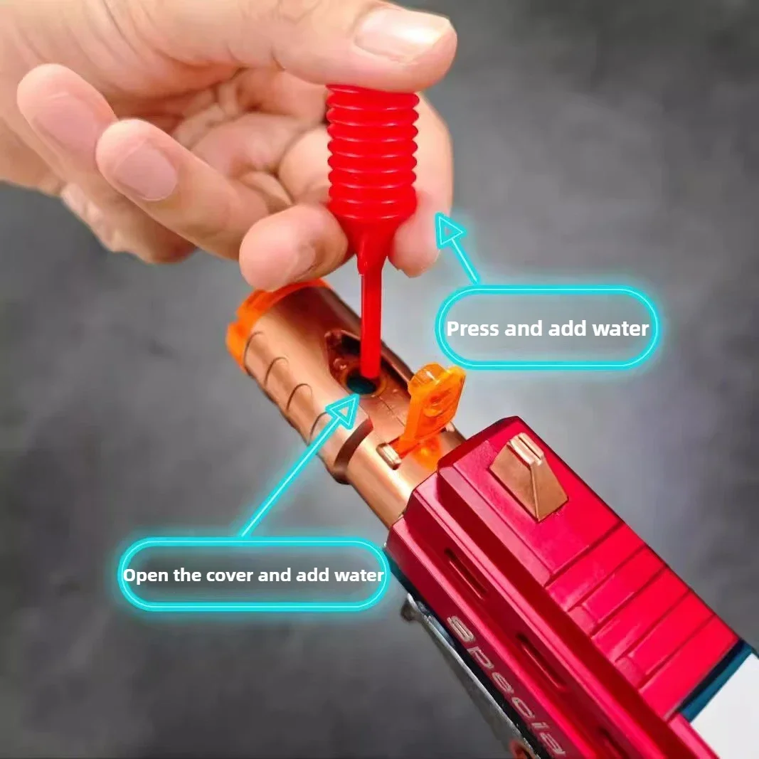 Elektryczny pistolet Gatling z podświetleniem, unikalna zabawka z funkcją natrysku, pistolet z dźwiękiem i światłami LED, pistolet do walki dla dzieci, prezent.