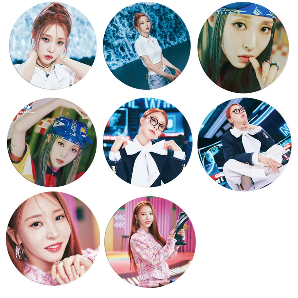 KPOP MAMAMOO MoonByul Starlit of Twinkle Round Brooch 6CM Tinplate Badge Boys Girls Backpack Clothing Pins Decoration Fans Gift