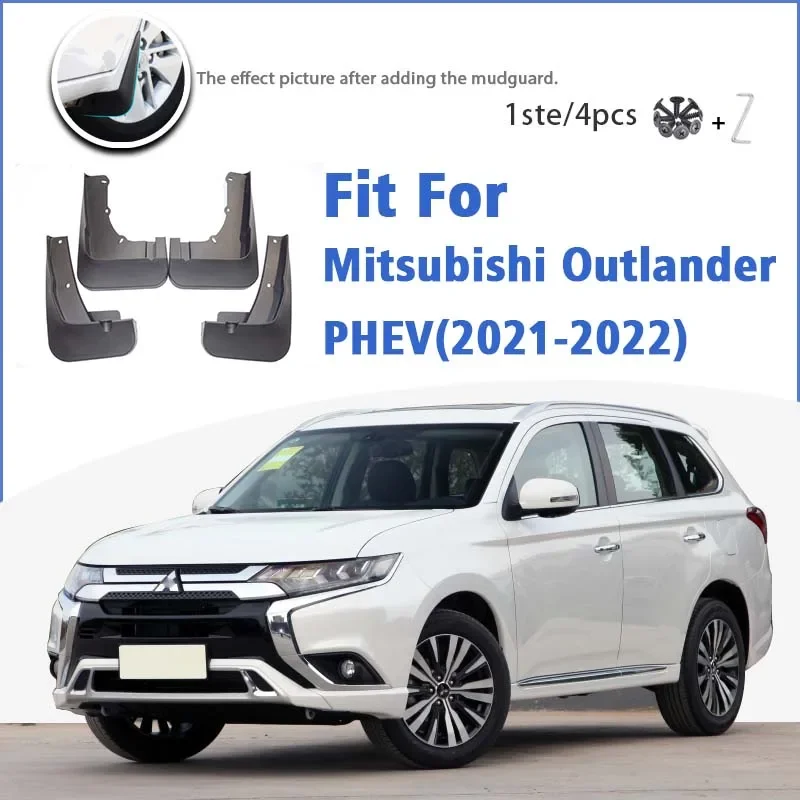 

Mudguard For Mitsubishi Outlander PHEV 2021-2022 Front Rear 4pcs Mudflaps Mudguards Car Accessories Splash Guard Fender