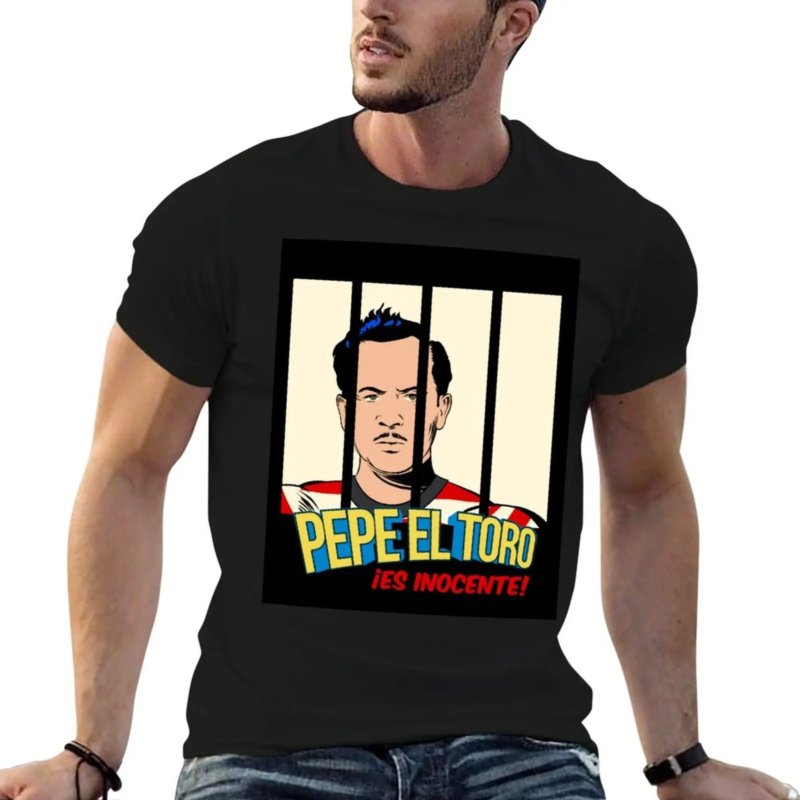 Camiseta Pepe El Toro in The Jail Pedro Infante, camisetas de diseñador para hombre, camiseta gráfica