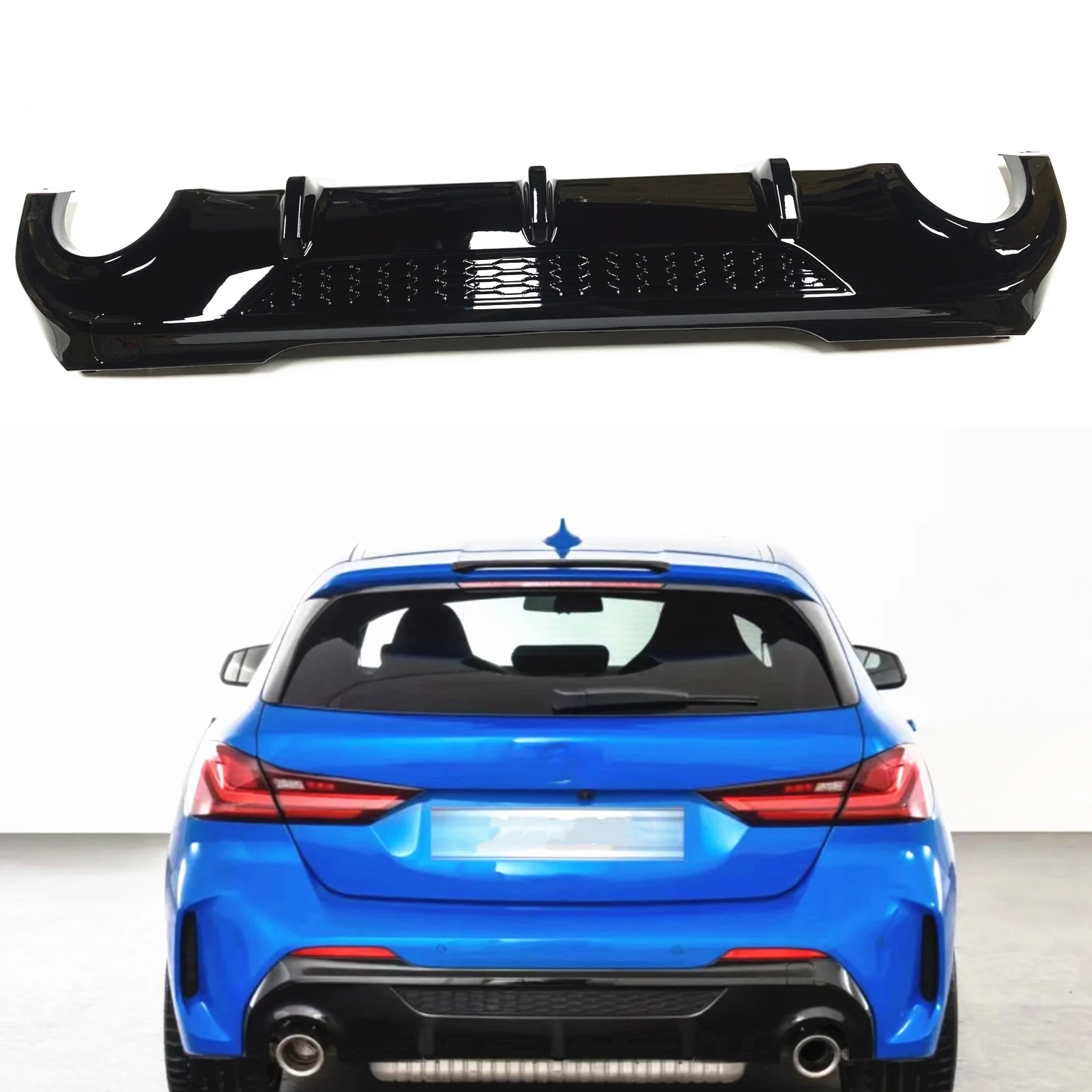 

Car Rear Bumper Diffuser Lip Guard Spoiler Plate Splitter Board Boot For BMW 1 Series F40 M Sport M135i 2019-2023