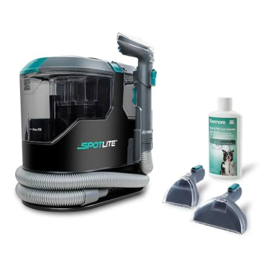 KW2001.01 Upgrade SpotLite Portable Carpet Spot Cleaner and Pet Stain Remover 17Kpa Powerful Suction with Versatile Tools for U