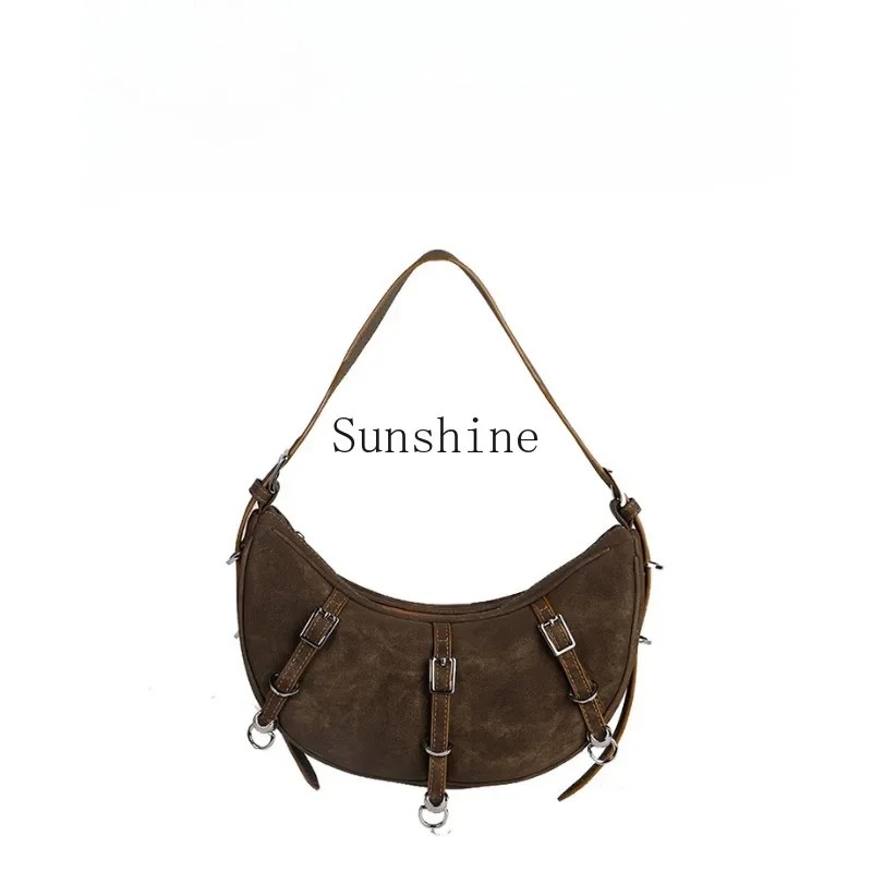 American retro armpit bag small satchel