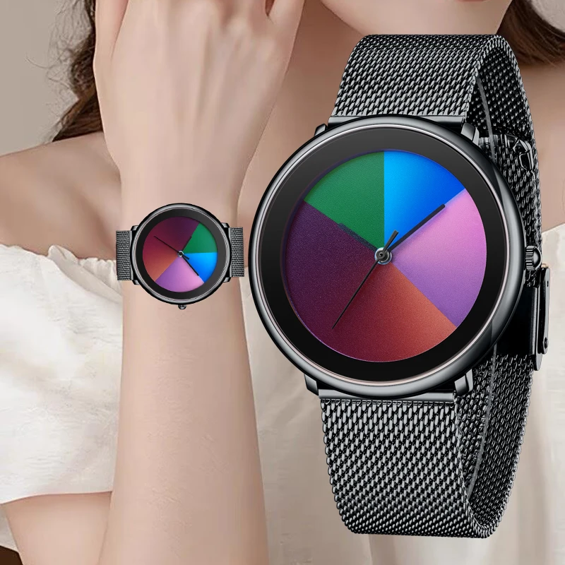 LIGE Original Bracelet Watch for Women Fashion Elegant Ultra thin Mesh Waterproof Quartz Wristwatch Luxury Ladies Dress Watches