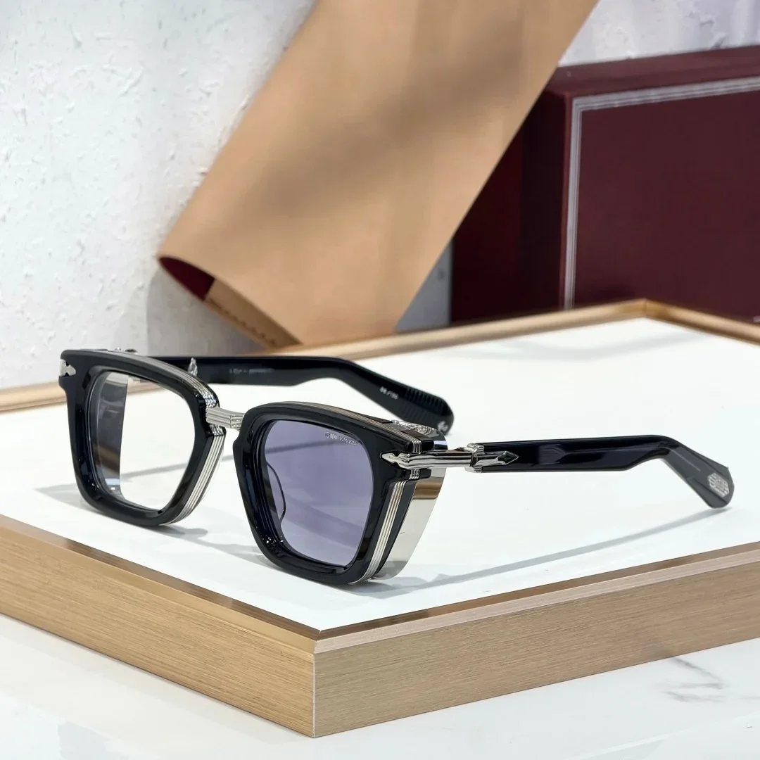 JM BORODINO 52-21 Top Quality Mens Sunglasses for Women Fashion Trend Luxury Acetate Titanium UV400 Designer Sunglasses Frame