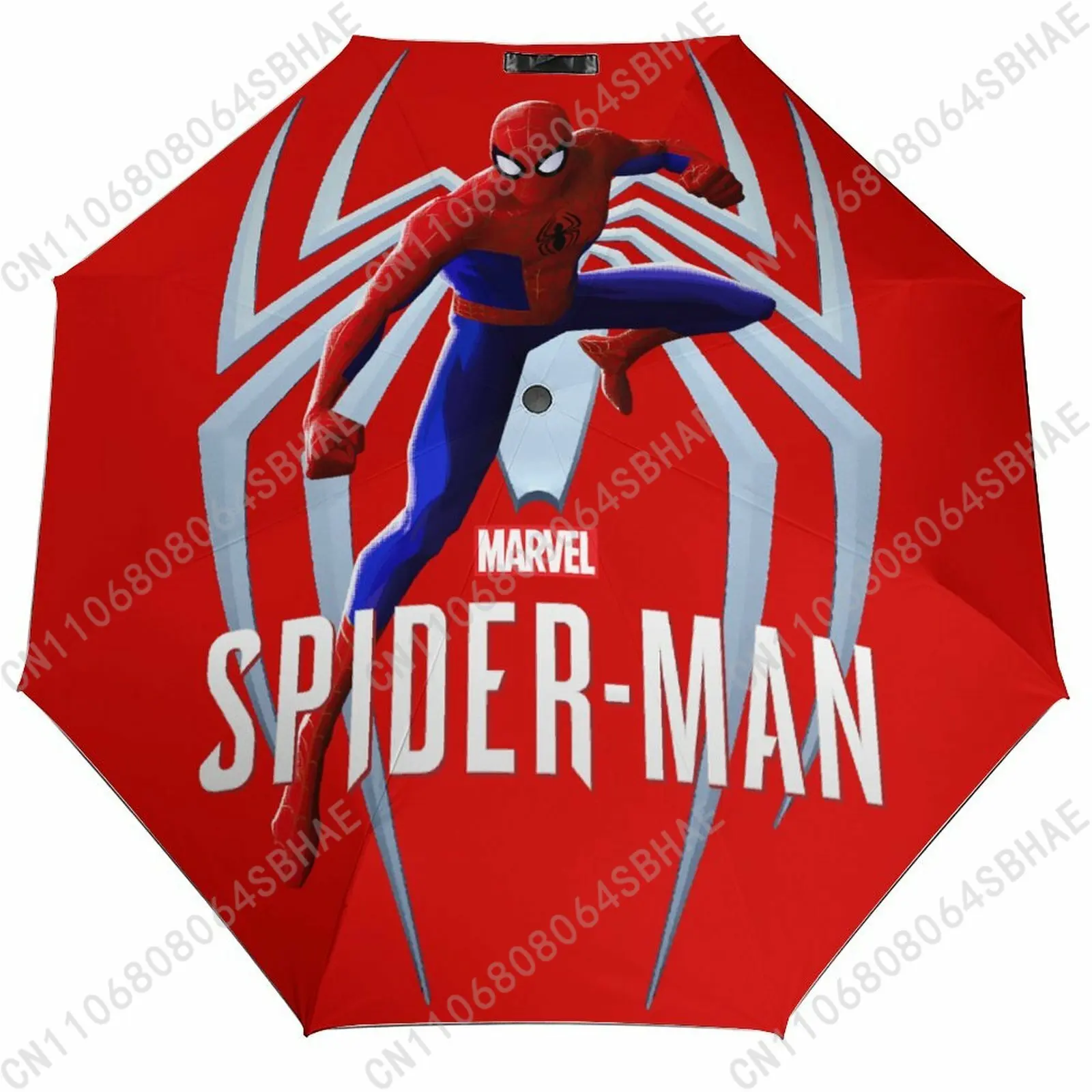 

Автоматический складной зонт Marvel Spider-Man с черным покрытием, управление одной кнопкой, в комплекте с чехлом, для косплея