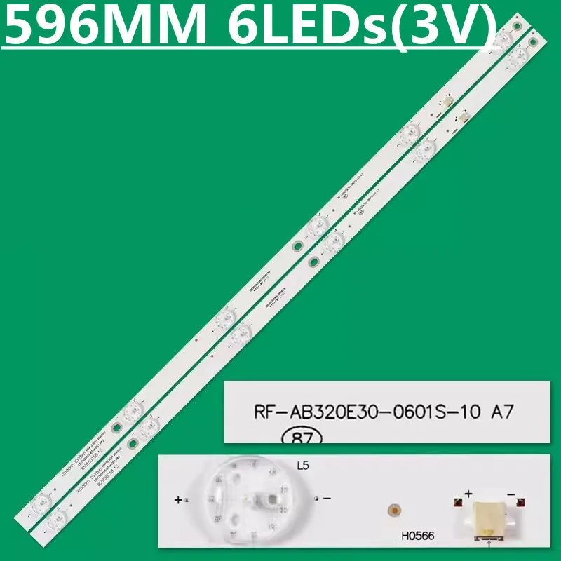 

2PCS LED Backlight Strip For RF-AB320E30-0601S-10 LB-C320X15-E7-H-G01-RF2 DEXP H32C3200C H32C7100C H-LED32R401WS2 H-LED32R402BS2