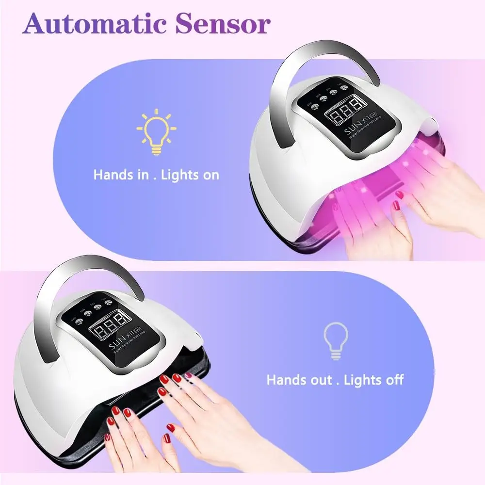 lampara led para uñas, semi-permanent nail lamp secador de esmalte de Gel con sensor de movimiento, profesional, para salón de manicura, 66LED