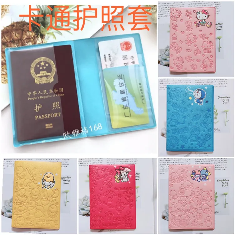 Custodia per passaporto Sanrio Cartoon Hello Kitty Kuromi custodia per documenti portatile imbarco da viaggio porta carte di credito per passaporto