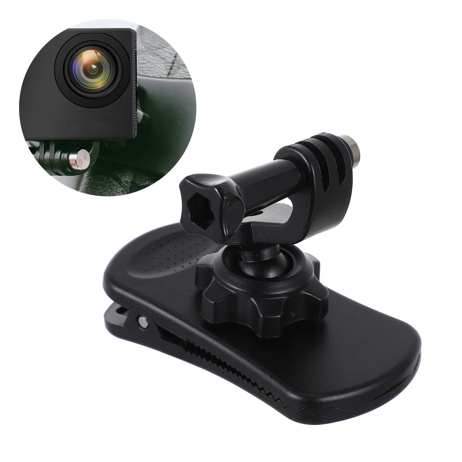 

Chest Backpack Degree Rotation Strong Premium Material Action Camera Clip for Hiking Motorcycle Windshield Mount