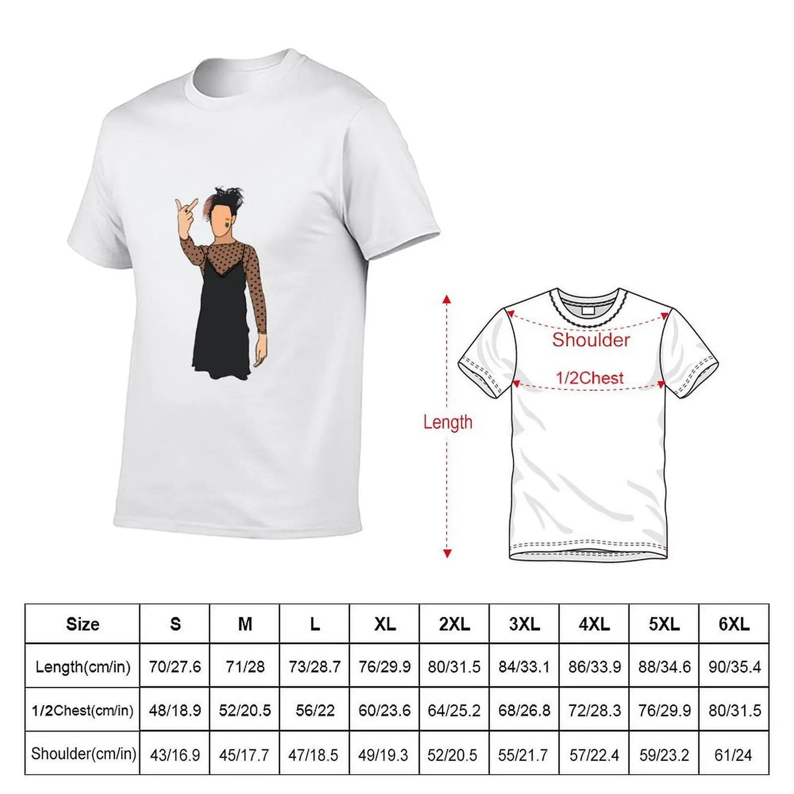 Yungblud in a dress T-Shirt designer shirts football t shirt slim fit t shirts for men