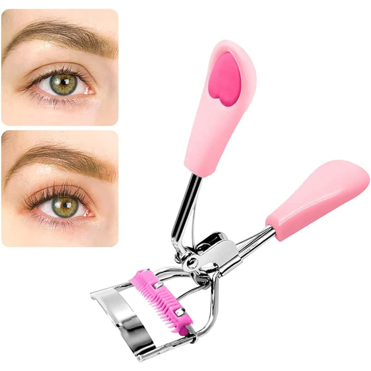 Eyelash Curler Stainless Steel with Brush Mascara Muffle False Eyelashes Accessory Best Professional Tool for Lashes Curls