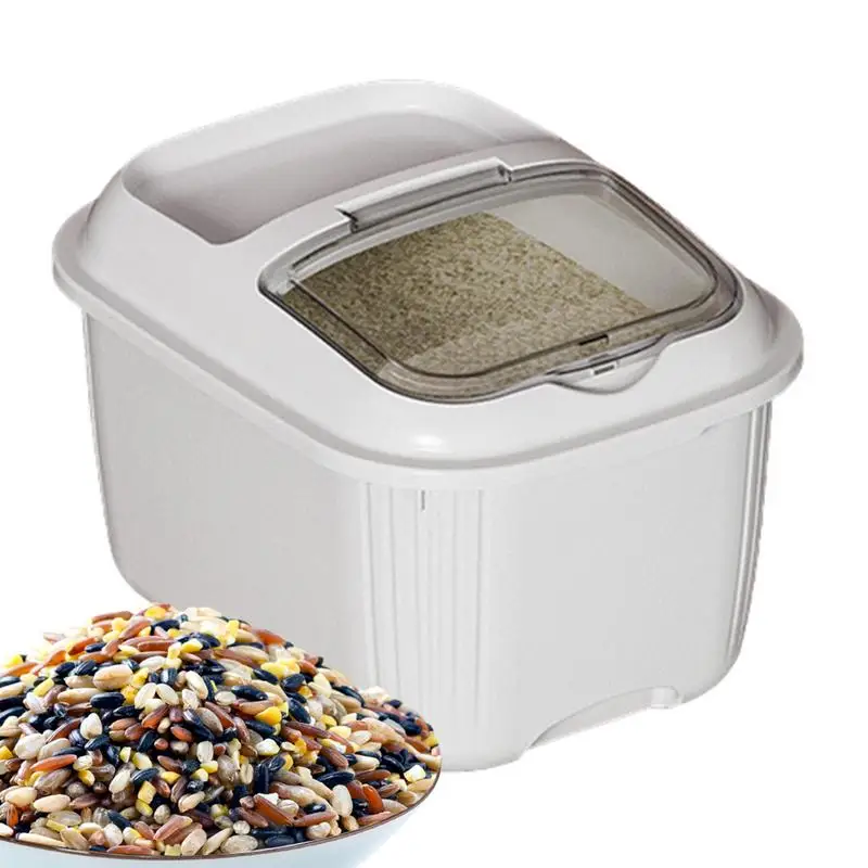 

Grain Dispenser Sealed Rice Bucket Sealed Moisture Proof Rice Dispenser Moisture-proof Kitchen Food Container Storage Box