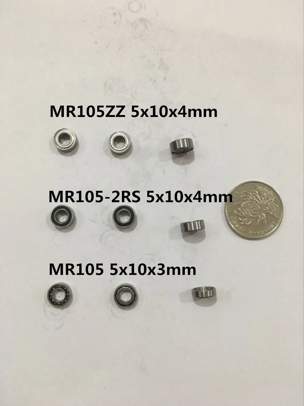 

10pc Mini Bearing MR105ZZ L-1050 MR105-2RS MF105 5x10x4 mm MR105 5*10*3mm Open Bearing Model Bearing Ball Bearing Flange Bearing