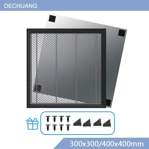 Grabador láser de 300x300mm, 400x400mm, cama de trabajo, mesa de trabajo de panal para máquina cortadora láser CO2, Panel de aluminio S9 TTS55Pro TS2