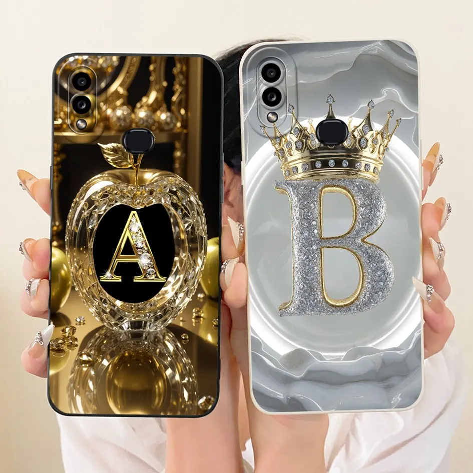 For Samsung Galaxy A10s Case SM-A107F Cute Crown Letters Soft Silicone Couple Phone Cases For Samsung A10 A105F A 10s M01s Cover