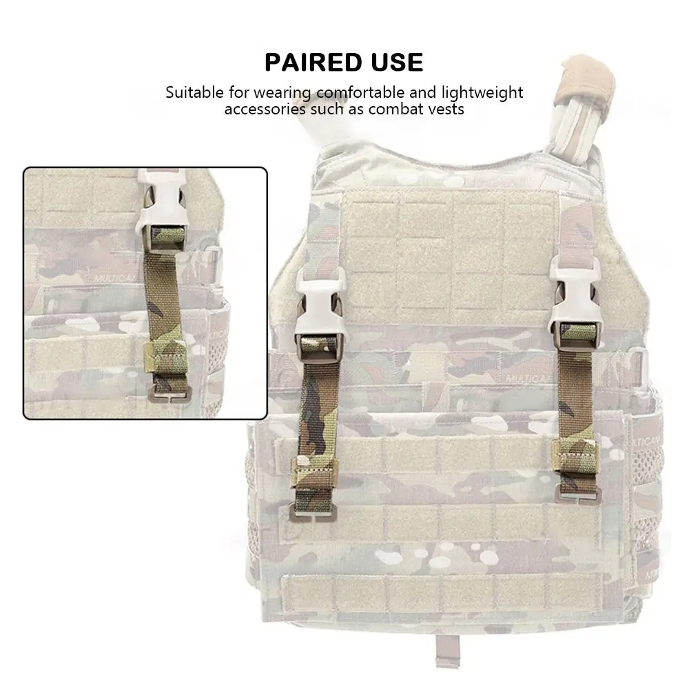 with Release Buckle Outdoor Vest Parts Multi- EDC Tools Chest Rig to Vest Adapter Kit 4 Colors Molle Vest Chest Rig