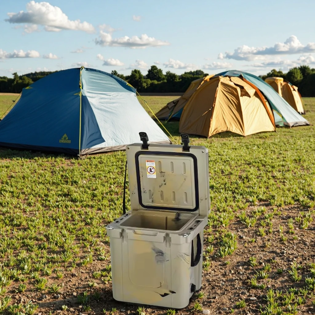 33QT صندوق تبريد الصدر قابل لإعادة الاستخدام كبير من البلاستيك Rotomolded الأسماك الجليد الغذاء صندوق معزول مخصص مع مقبض كاياك صندوق معزول #1