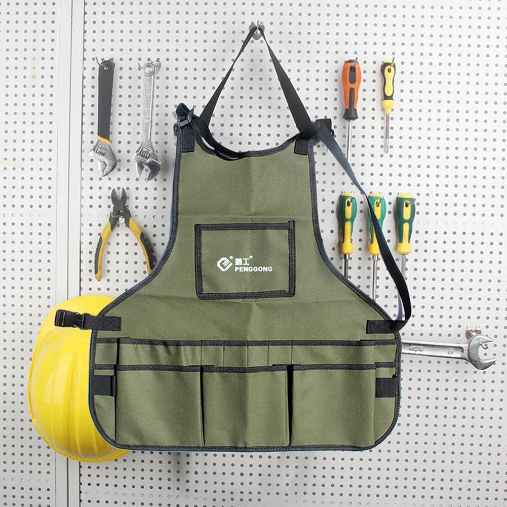 Multifunctional Tool Apron Oxford Cloth Strap Adjustable Woodworking Apron Waterproof Tool Apron Work Suit Gifts for Woodworker