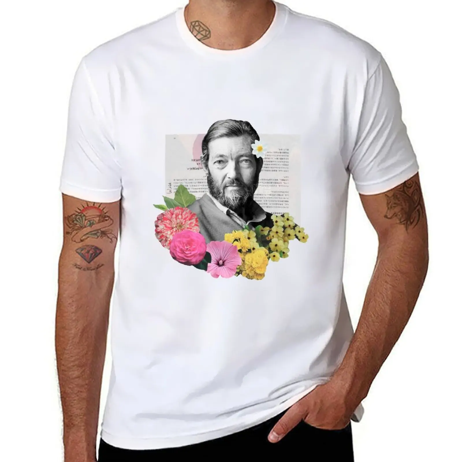 

Julio Cortazar Collage T-Shirt t shirt for man man t shirts cotton T-Shirt