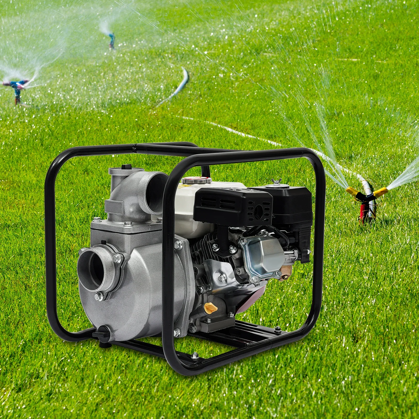 3인치 4행정 210cc 엔진 워터 펌프 7.5마력 가솔린 엔진 워터 펌프 수동 시동 관개용