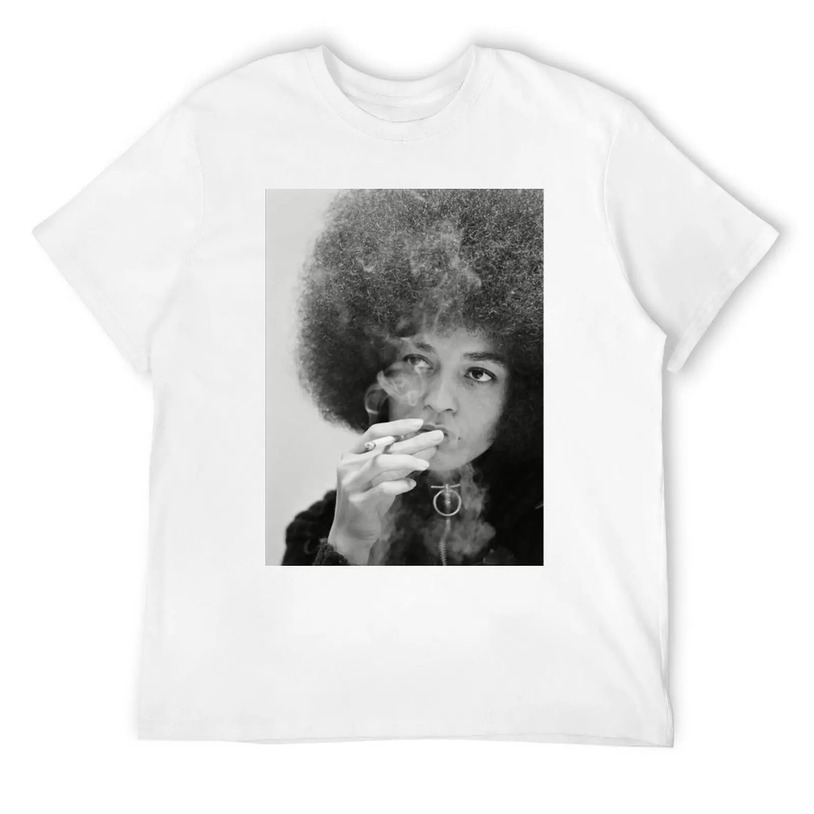 Angela Davis Smoking T-Shirt summer clothes Funny t-shirt mens vintage t shirts