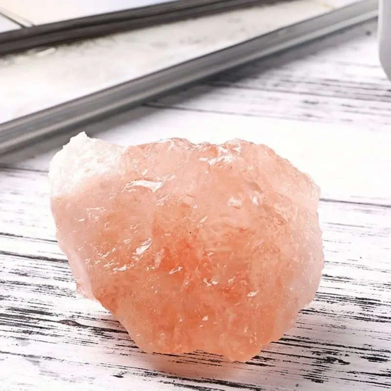 100g Natural orange salt crystal Healing Stone original stone diffuser stone aromatherapy stone crystal home decoration