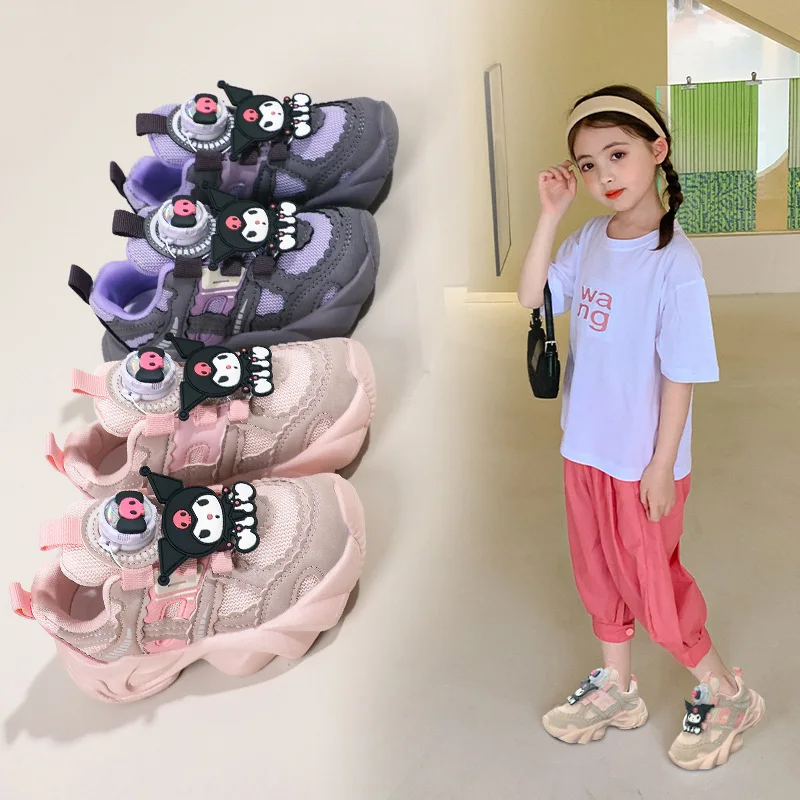 

Sanrios Children's Shoes Girl Cartoon Spring Autumn New Soft Bottom Breathable Website Sports Shoes Kawaii Cartoon Comfortable
