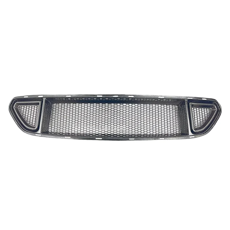 2015-17 Mustang Front Bumper Grille R Style Carbon Fiber Front Bumper Grille Trim Cover For Ford Mustang