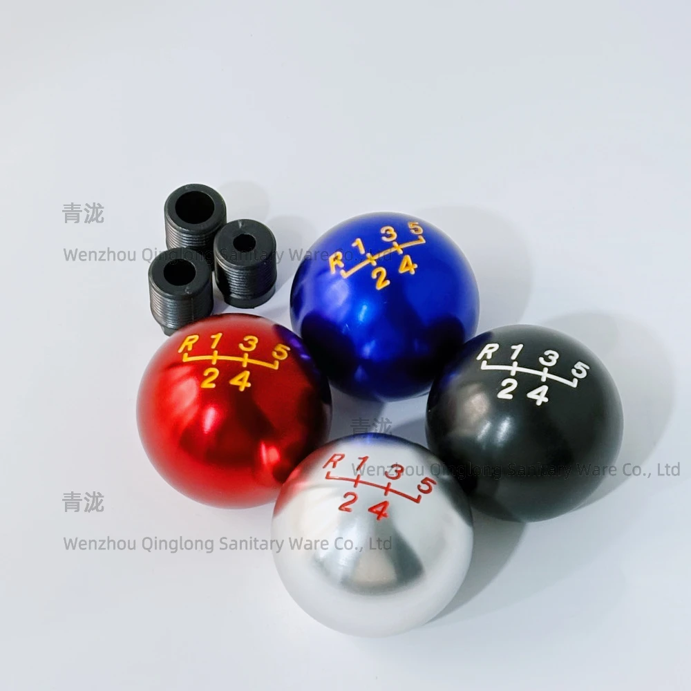 

Универсальная ручка переключения передач для автомобиля, 5-ступенчатая алюминиевая круглая ручка-шайба для механической/автоматической коробки передач