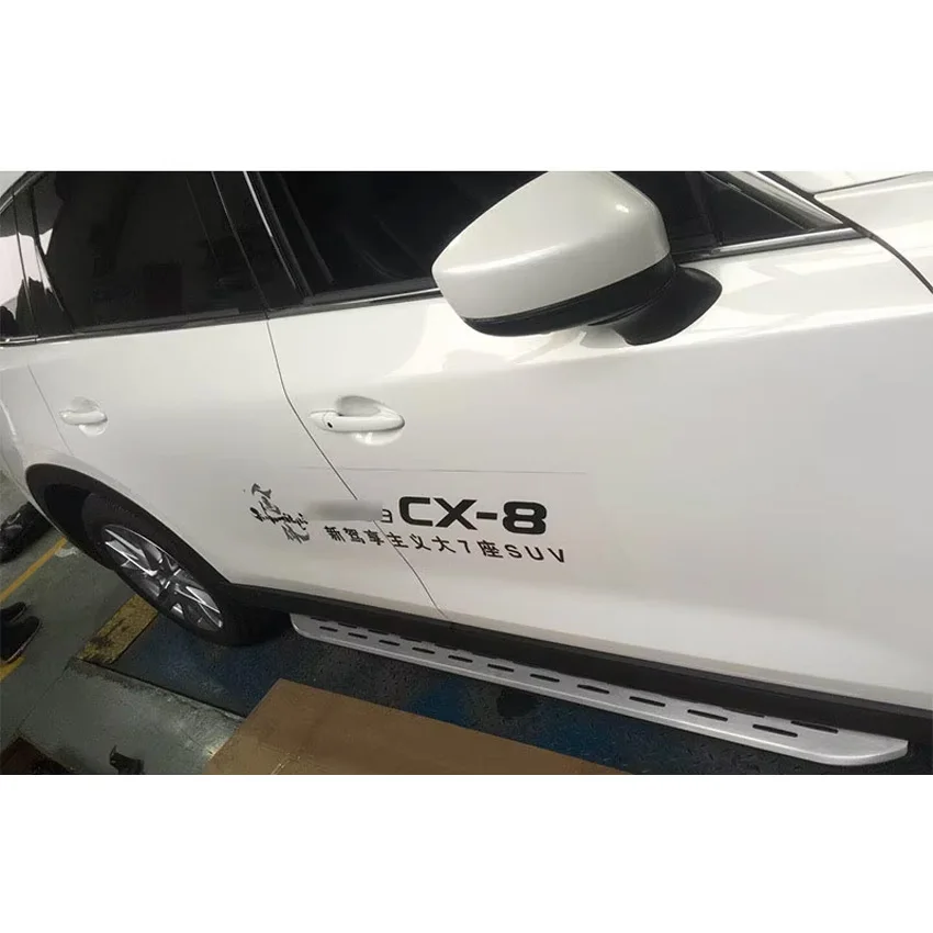 Estribo estilo BM, escalones laterales, barra nerf para Mazda CX-8 2019 2020 2021 2022 2023 2024 2025, diseño grueso, carga 300kg