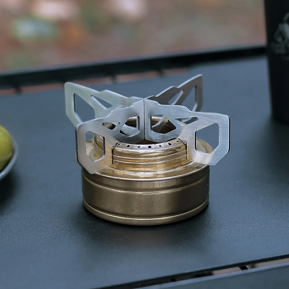 موقد كحول حامل متقاطع، موقد محمول، حامل متقاطع من الفولاذ المقاوم للصدأ، ملحقات تجهيزات المطابخ خفيفة الوزن للتخييم في الهواء الطلق #4