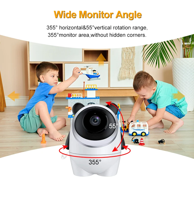 Smart indoor security protection mother home surveillance 4.3 inch wireless WiFi video voice intercom baby electronic camera