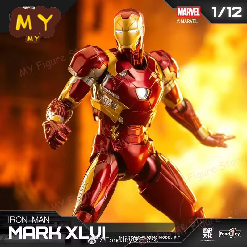 

NEW Original Fondjoy Iron Man MK46 Model Kit 1/12 Infinity Saga Ironman Mark 46 Assembly ABS Joint Movable Kid Toy Customized