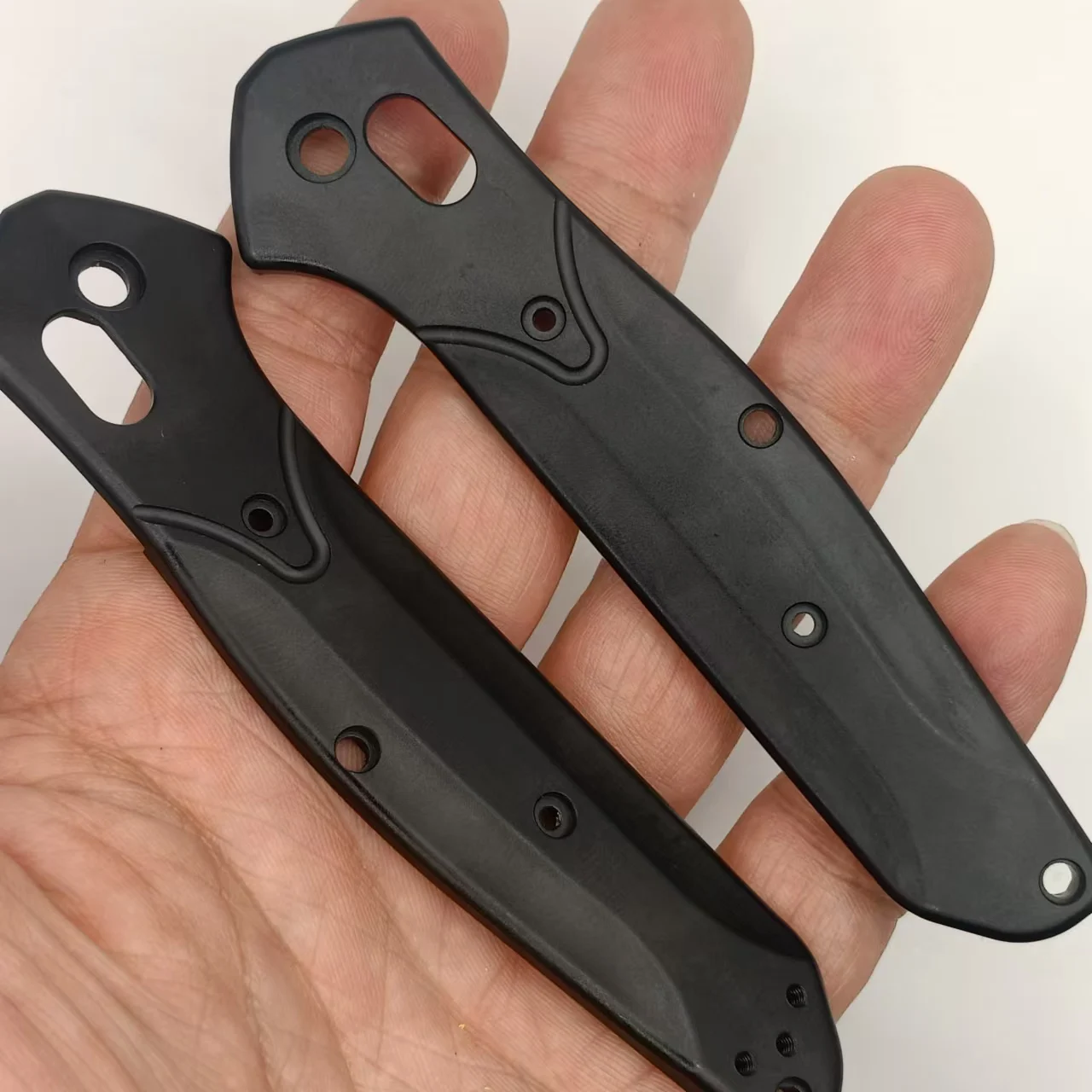 

1 Pair Black Aluminum Alloy Handle Scales For Benchmade 940 Osborne Knives