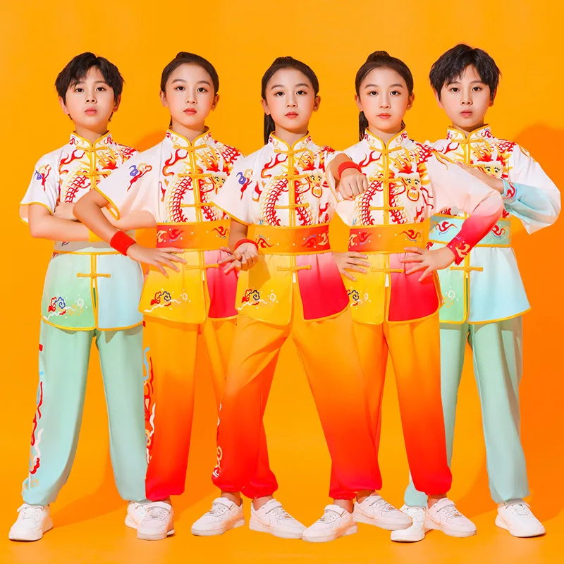 New children's martial arts clothes Kung fu boys and girls children training martial arts performance of clothing