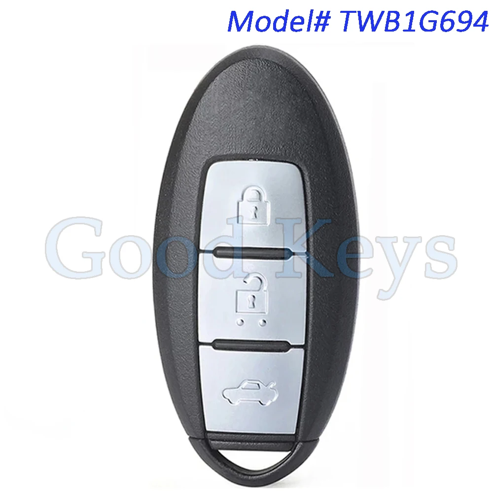 KEYECU TWB1G694 Smart Remote Key Fob for Nissan Lannia Sentra NV200 Bulebird SYLPHY Versa for Infiniti M37 433MHz 285E3-9KN0A