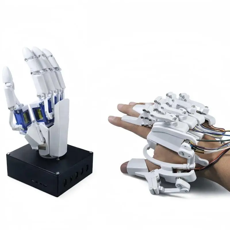 SG90 6 Dof Bionic Robot Hand with Somatosensory Glove Assembled RC Hand For Arduino ESP32 Open Source Code Programming Robot Kit