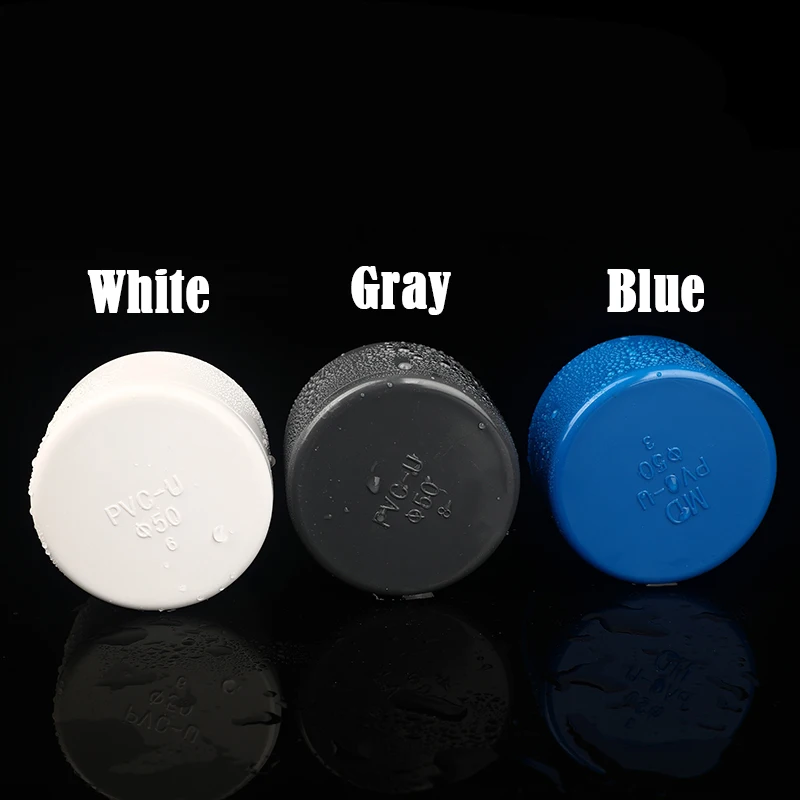 5Pcs/Lot Inner Dia20~90mm PVC Pipe End Cap Aquarium Fish Tank Water Supply Tube End Caps Garden Irrigation Fittings Plastic Plug