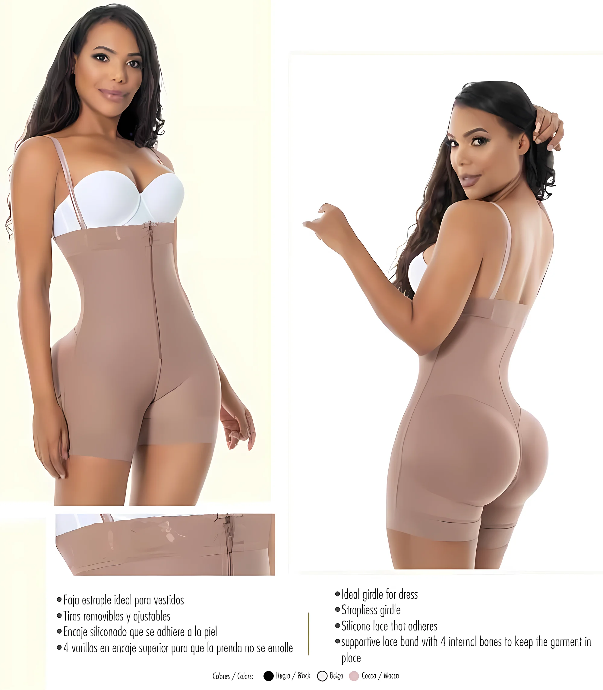 Fajas Colombianas Detachable Straps Girdle Full Body Shaper Slimming Bodysuit Postpartum Stage 3 Push Up Butt Lifter Shapewear