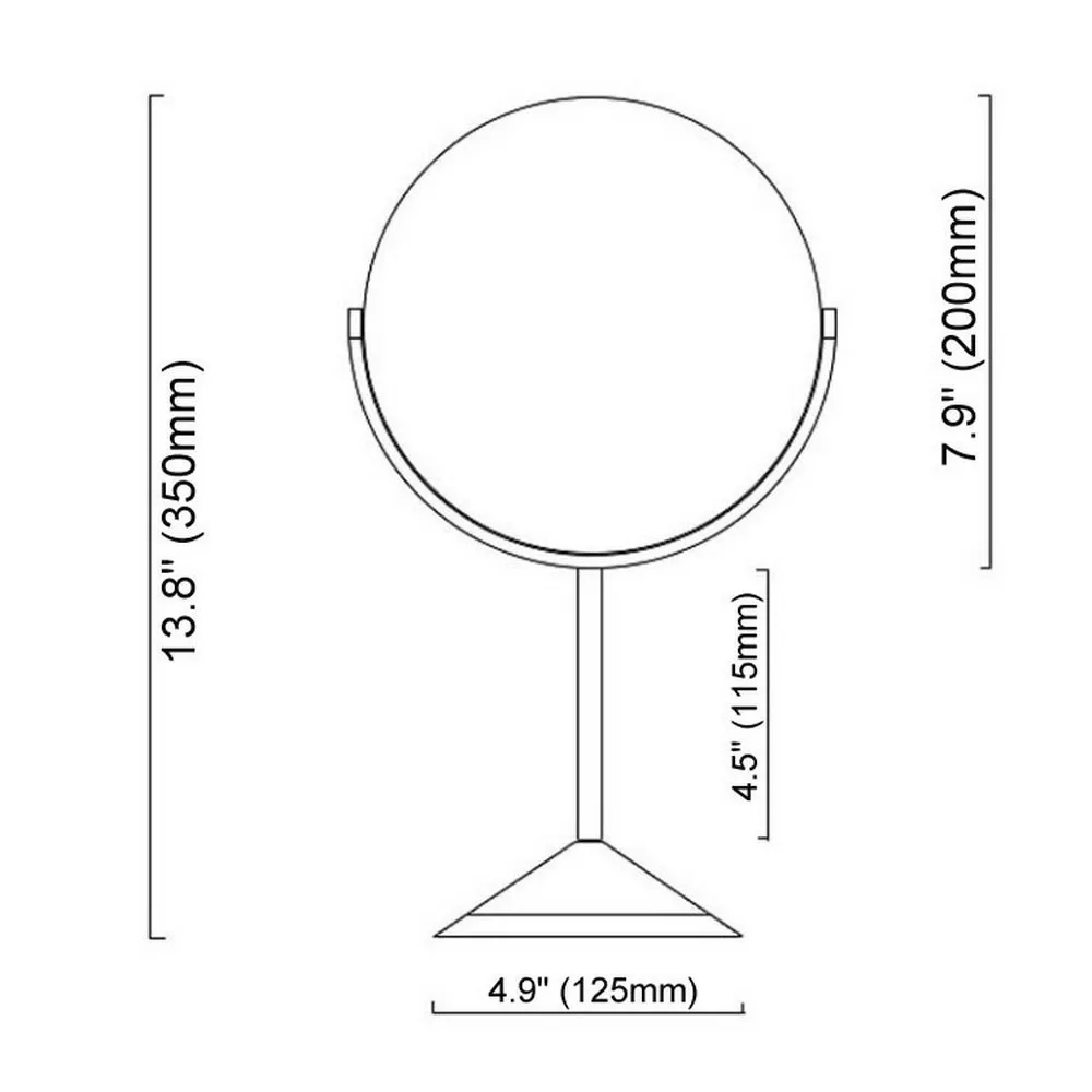 Chrome Brass 1X3X Magnifying Bathroom Vanity Mirrors / Make Up / Cosmetic / Beauty / Shaving tba639