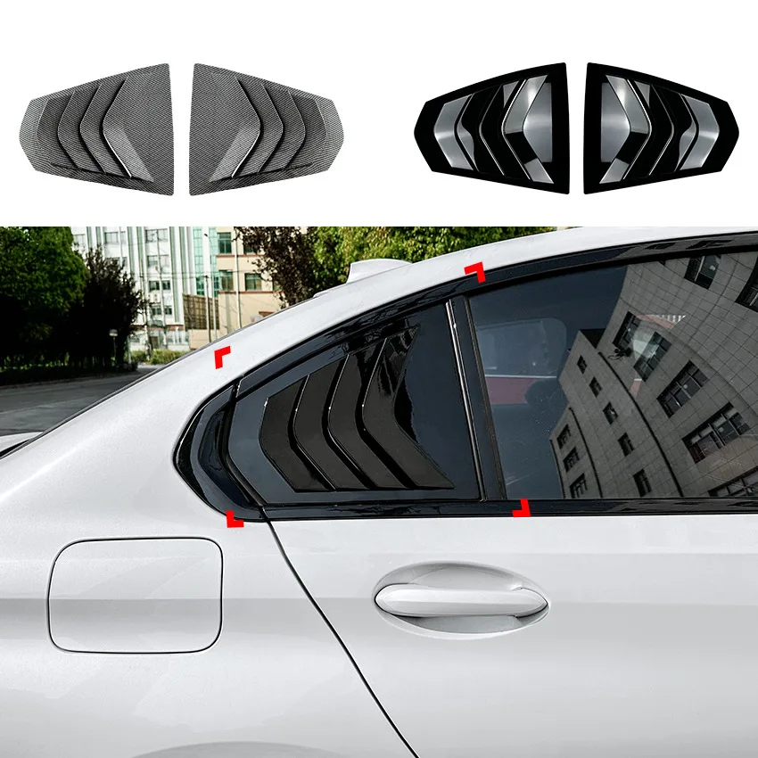 

A Pair Rear Window Louver Shutter For BMW 3 Series G20 2019+ 320i 325i 330i Side Air Vents Shutter Cover Trim Exterior