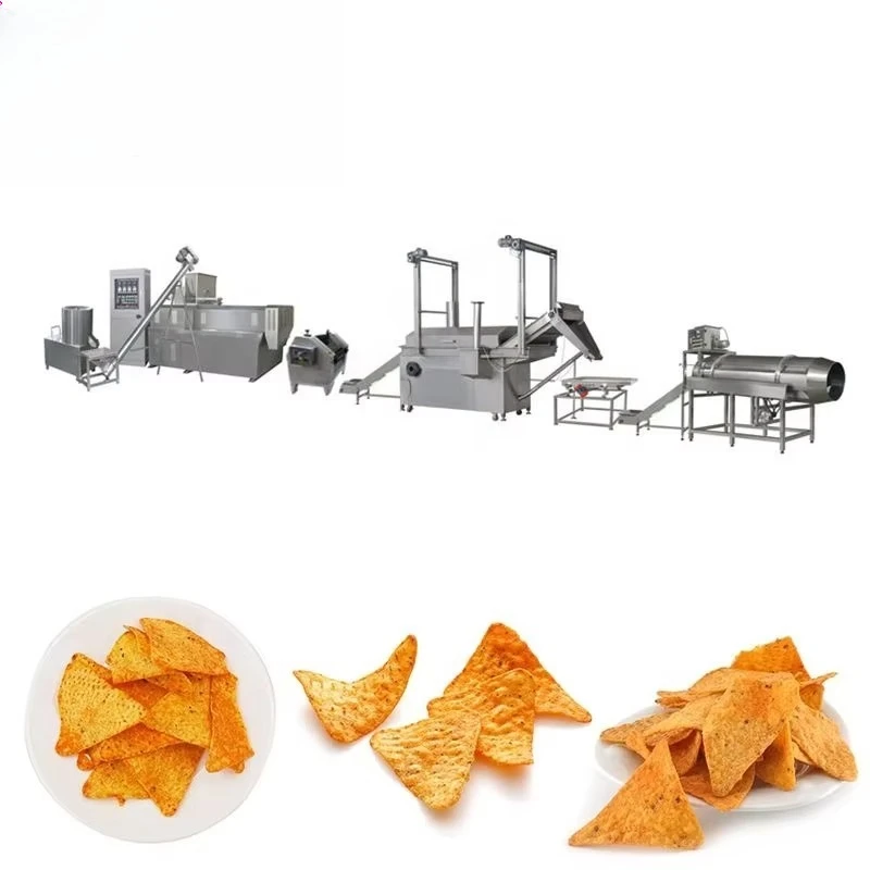 Customized Automatic Corn Flake Food Making Machine Corn Flake Expanding Triangle Snack Production Line