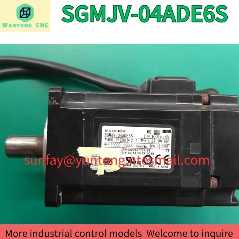 second-hand Servo motor SGMJV-04ADE6S test OK Fast Shipping