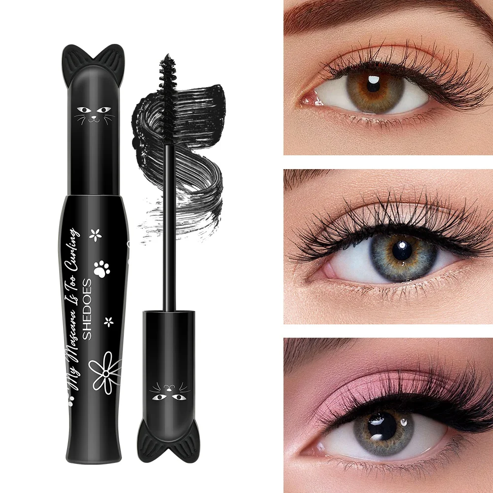 黒色の防水・防汗・濃密で細長いカールを実現する、にじまないマスカラ