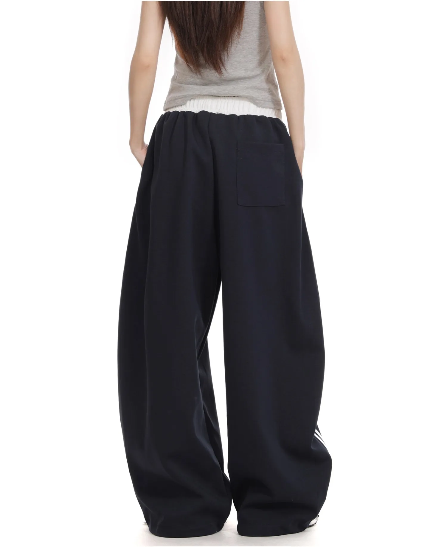 Calça de moletom com cordão e estampa do alfabeto, solta, reta, cintura alta, americana, vintage, 2000s, casual, rua, hip hop, quente